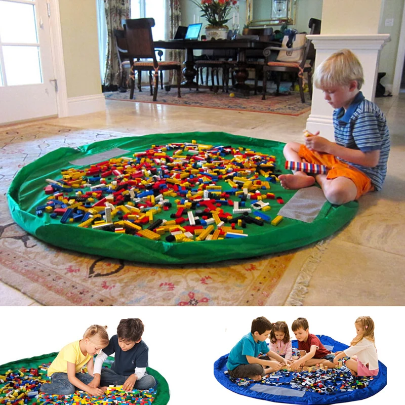 Toy Portable Bag 150 Cm Kids Toy Storage Bag Play Mat Toys Organizer Bin Box Fashion Folding Bag