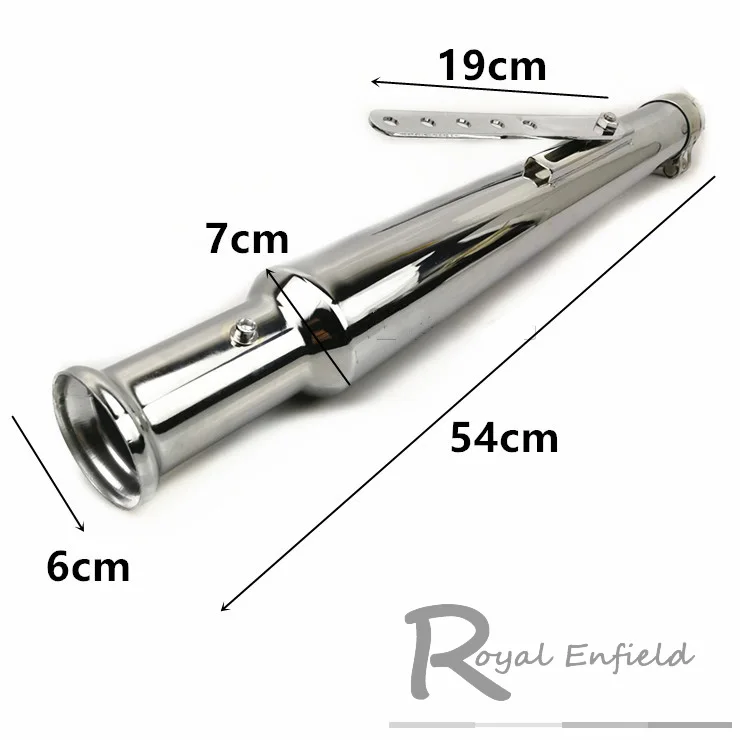 Royal Enfield Exhaust Silencer 35-45mm Taper 15/"Long Universal