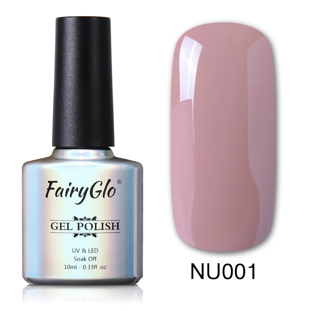 FairyGlo 10 мл розовый цвет серия Гель-лак для ногтей Полуперманентная Эмаль лак для ногтей Гель-лак для нейл-арта замачиваемый Гель-лак гели - Цвет: NU001