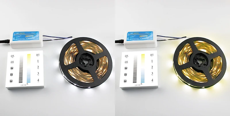 YLSTAR 12-24 V RF 2,4G 4-Zone настенная панель сенсорный пульт дистанционного управления цветовой температурой светодиодный контроллер для 3528 2835 5050 5630 Светодиодная лента