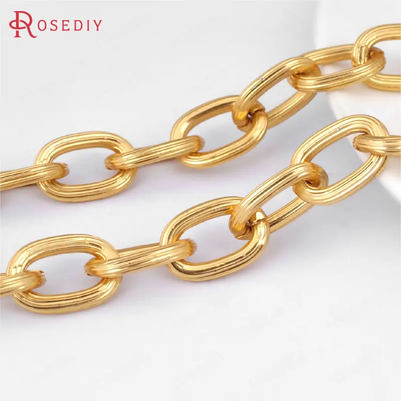 

(22979)2 meters 15*9.5MM Oxidation Gold Color Aluminum Round O Shape Chains Diy Jewelry Findings Accessories Wholesale