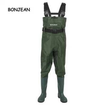 Nylon Fly Chest Waders Hip Waders Orange 100% Waterproof  PVC Fishing Clothing breathable fishing waders