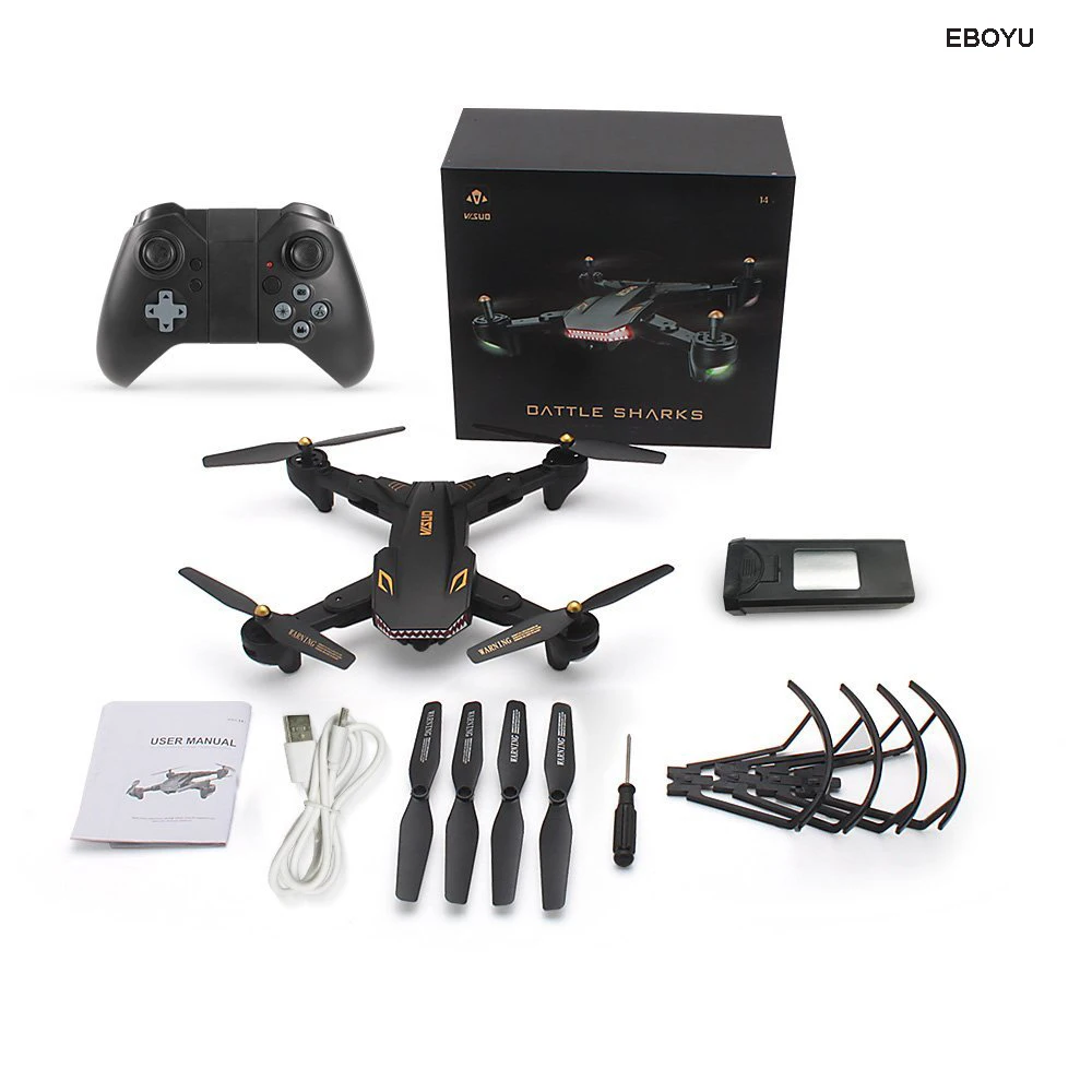 EBOYU XS809S-VGA 0.3MP камера Wi-Fi FPV складной Дрон один ключ возврат высоты удержание g-сенсор RC Квадрокоптер Дрон RTF