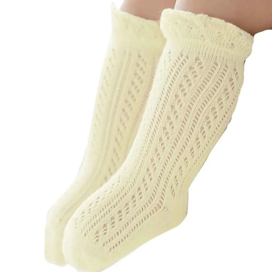 

High Quality Fashion Baby Girls Knitting Mesh Cotton Warm Socks for Children Autumn Winter Solid Casual Socks for Kids