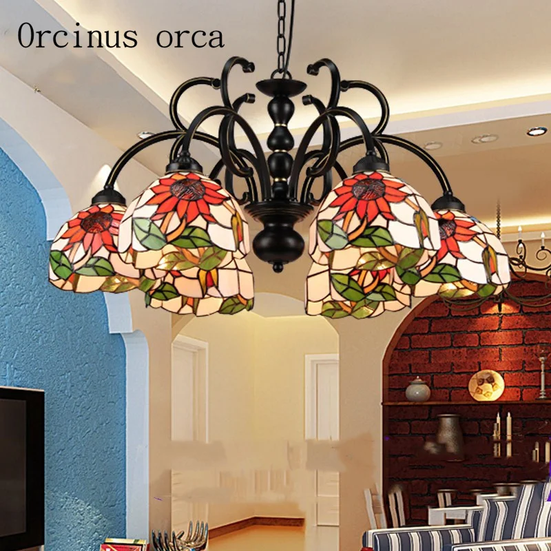 Mediterranean style garden chandeliers living room bedroom restaurant