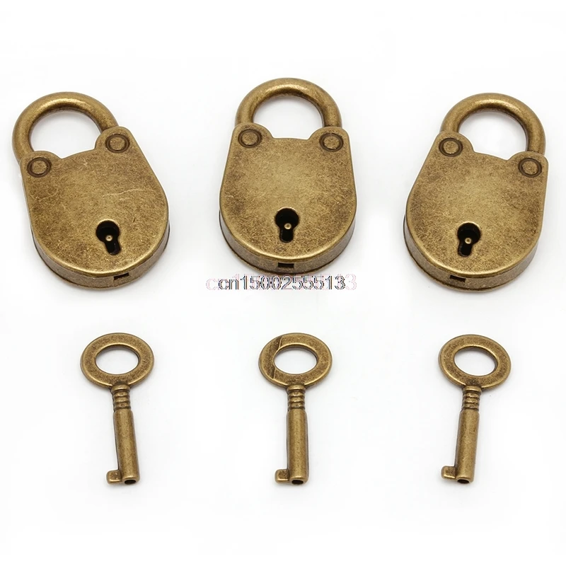 

Old Vintage Antique Style Mini Archaize Padlocks Key Lock With key (Lot Of 3)