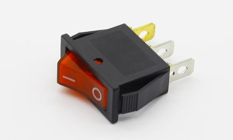 

1PCS Ultra thin type switch KCD3-101N KCD2 green 3 feet with 2 lights 16A/250V