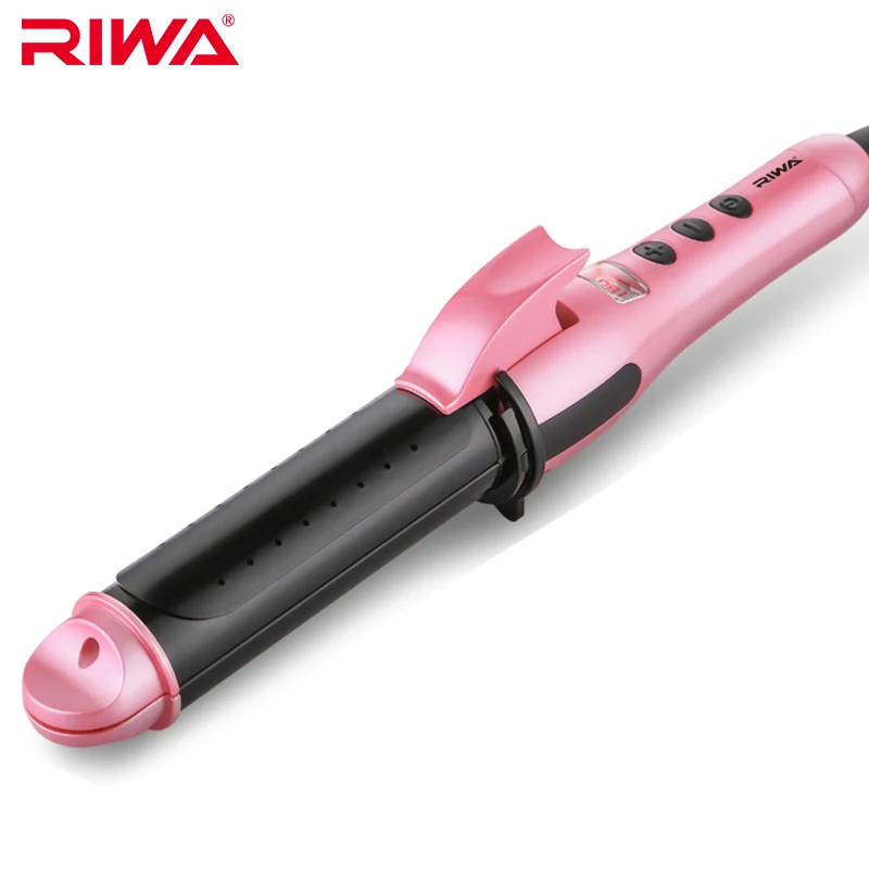 Rizador De Cabello Pantalla LCD Rulos Pelo RIWA Plancha de Pelo 2 En 1  Tenazas Para Cabello Calefacción de Cerámica Curling Iron Styling Tool Dry  Wet Uso Rápido RB 809I|curling iron|ceramic curling