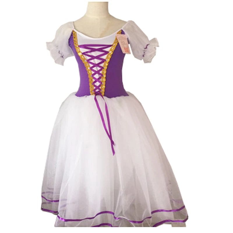 Songyuexia/детское профессиональное балетное платье-пачка; розовые костюмы принцессы для девочек - Цвет: Violet