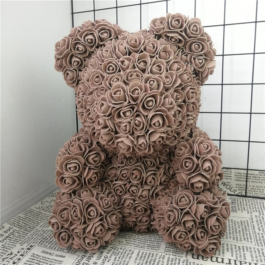 25/38 см искусственные цветы розы медведь многоцветный ПЕНА РОЗА Teddy Bear девушке подарок на день Святого Валентина вечерние украшения