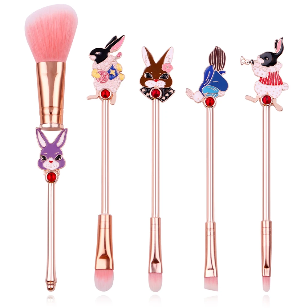 

Alice in Wonderland Cute Rabbit Makeup Brushes Set Cosmetic Foundation Powder Eye Shadow Lip Blend Make Up Brush Tool Kit