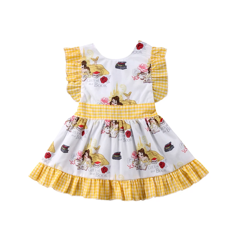

Princess Toddler Kids Baby Girl Summer Dress Ruffles Sleeveless Backless Floral Dress Formal Pageant Party Vestido Sundress