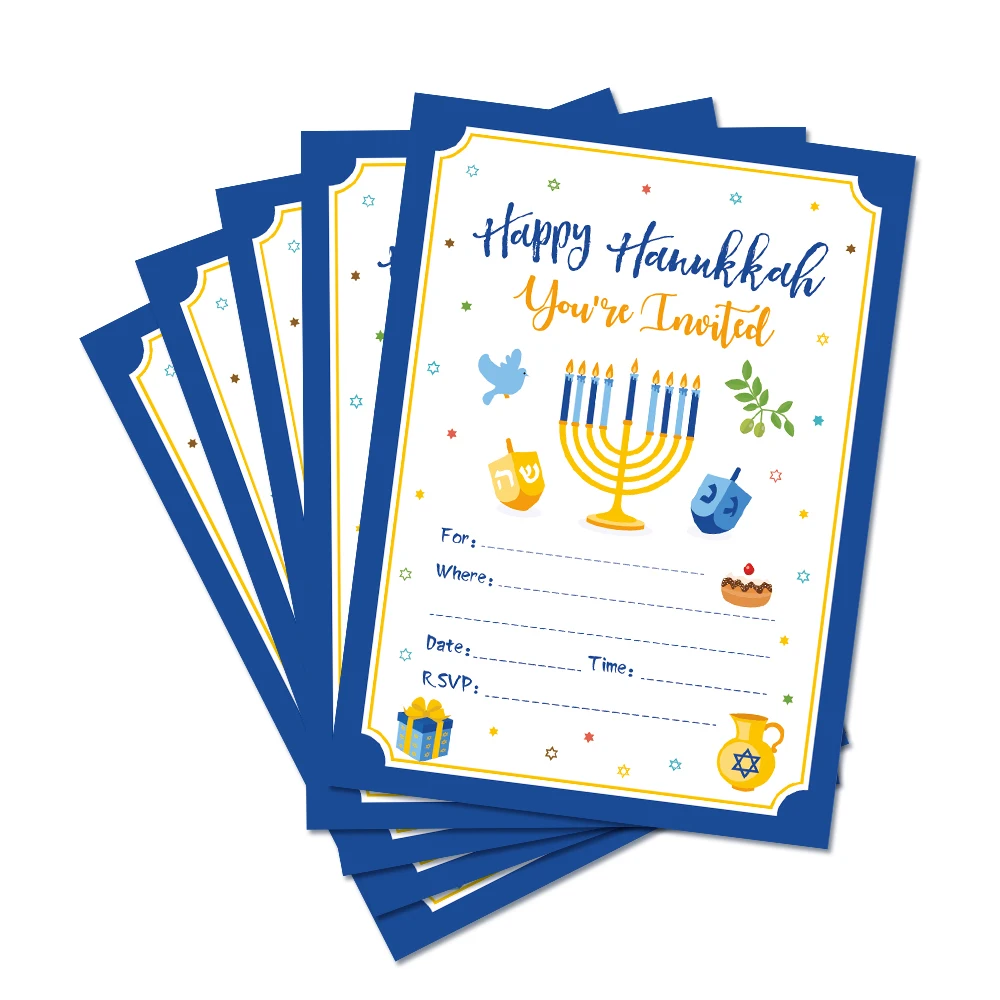 Hanukkah приглашения на праздник карты вы приглашены Chanukah девять ветвей вечеринка