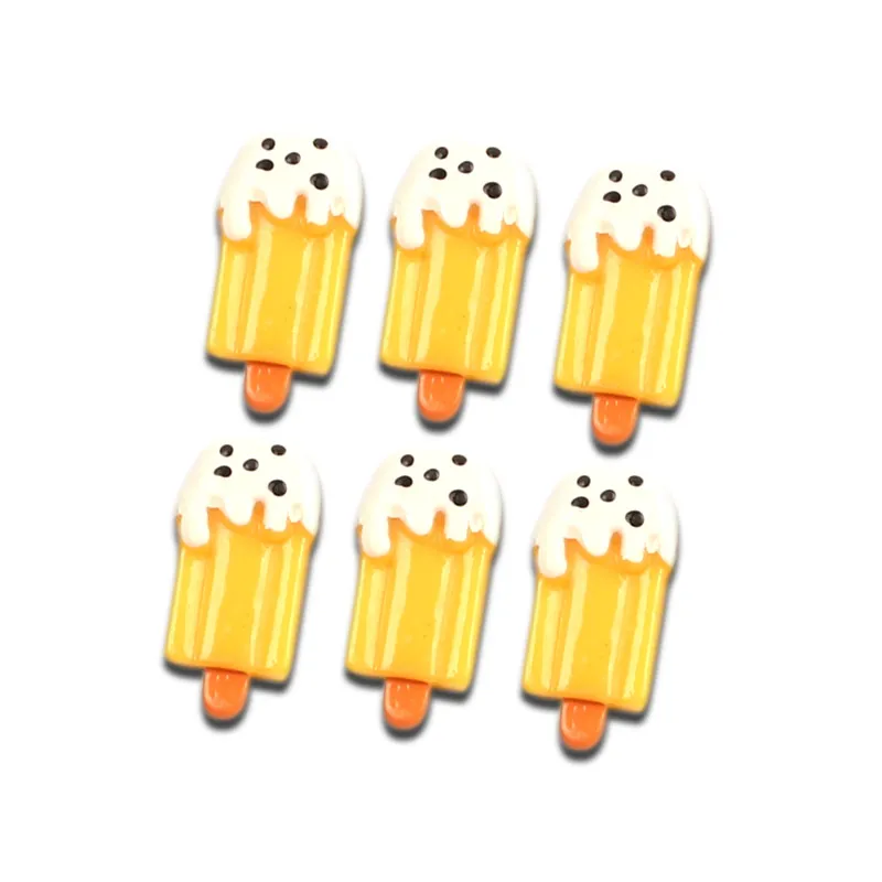 

20Pcs 34x17mm Mixed Yellow Ice Cream Resin Decoration Crafts Flatback Cabochon Embellishments For Scrapbooking Diy Accessories