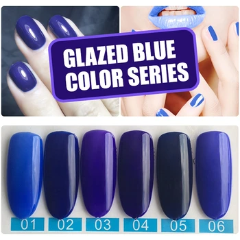 

MIZHSE Blue Color Gel Nail Polish Rubber Base For Nails Semipermanente Hybrid Nail All For Nails And Manicure UV Gel Builder