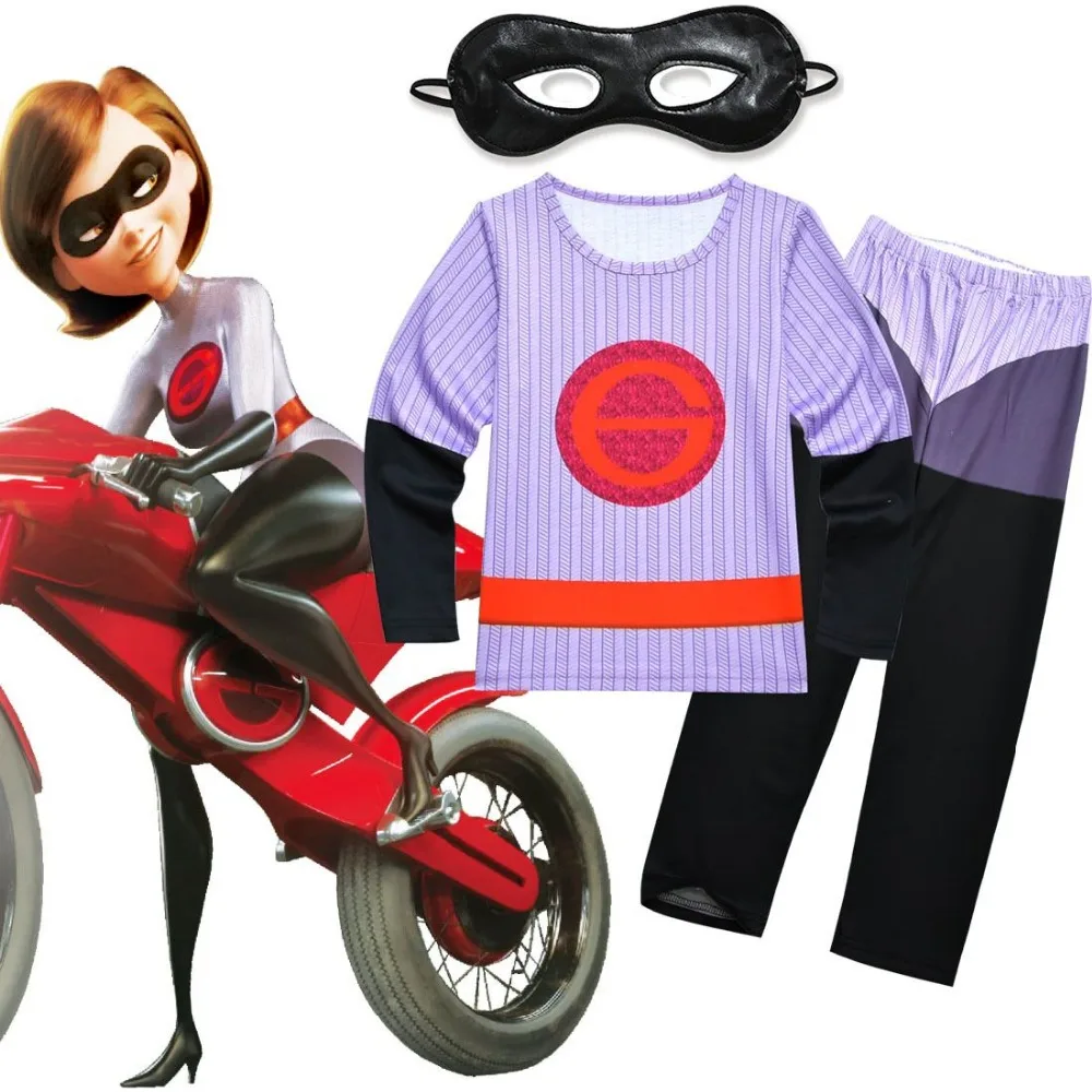 Г., комплект летней одежды для мальчиков и девочек с рисунком Суперсемейка спортивный комплект из 2 предметов, футболка+ шорты Детская одежда для косплея