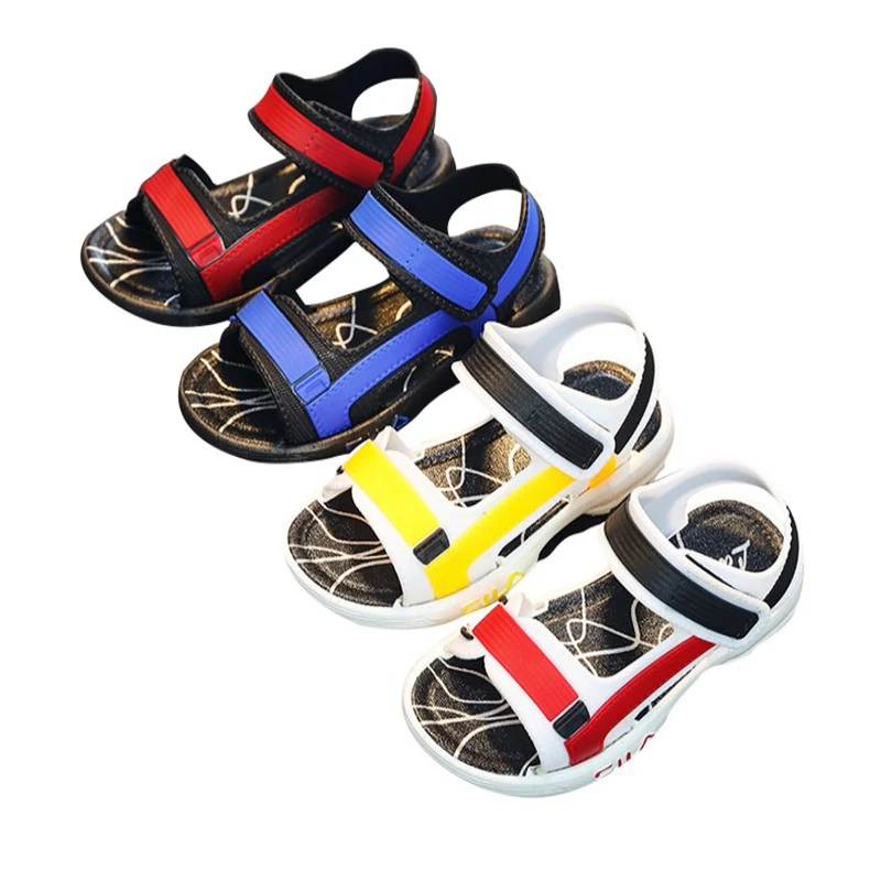 

Casual Kids Sandals Summer Baby Boys Breathable Anti-Slip Shoes Sandals Toddler Soft Soled Walking Shoes