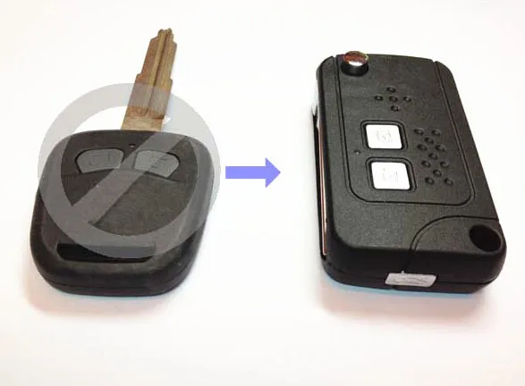 Mitsubishi Galant Modified remote key shell 2 Buttons  (7)-1