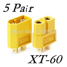 Wholesale 5 Pair Of XT60 XT 60 Male Female Bullet Connectors Plugs For RC Lipo Battery