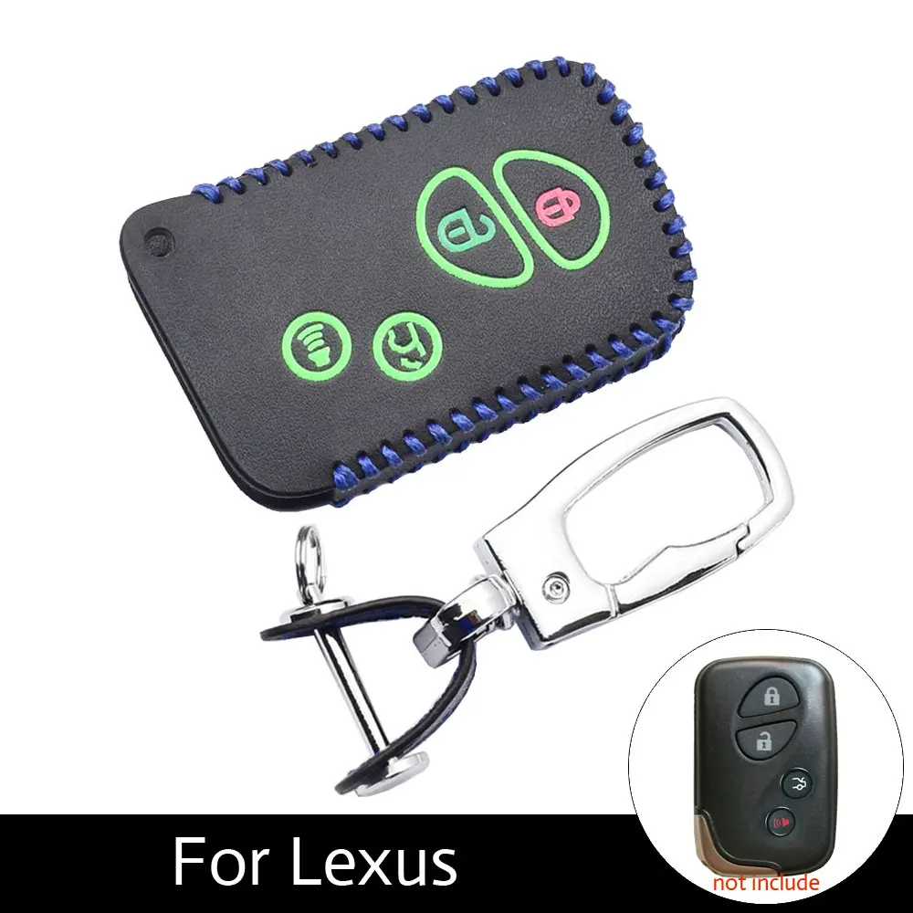 

Luminous Leather Car Key Case For Lexus GS430 ES350 GS350 LX570 IS350 RX350 IS250 Remote Fob Shell Protector Cover Keychain Bag