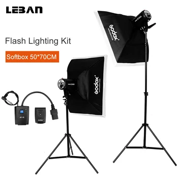

Godox 600Ws Strobe Studio Flash Light Kit 2 X 300W Photography light & Softbox & Light Stand &Triggers &soft box