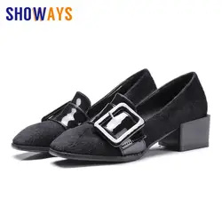 Женские лоферы из конского волоса в британском стиле, повседневные офисные женские винтажные модельные туфли, черные классические