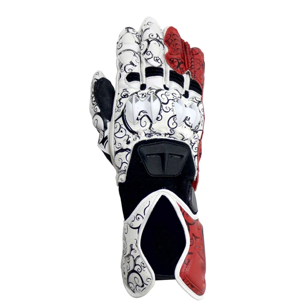 Moto rcycle перчатки moto Glove GP PRO для мужчин из натуральной кожи moto cross Защитное снаряжение Велоспорт Guantes moto Luvas da moto cicleta - Цвет: Red Strip