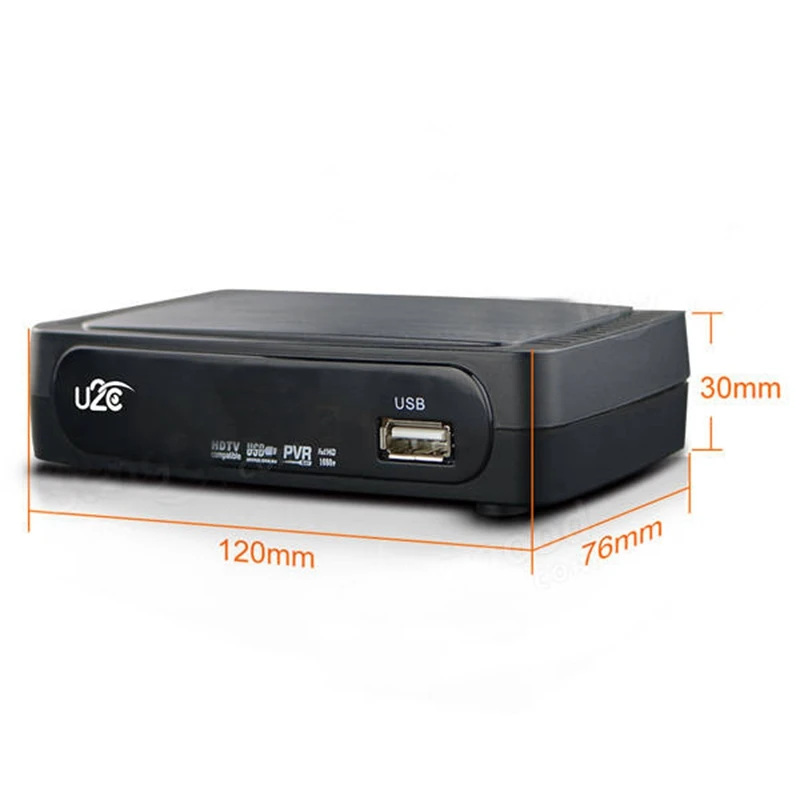 U2C T2 Dvb T Мини Hd Stb H.264 Tv Box 120 мм цифровой эфирный приемник телеприставка с