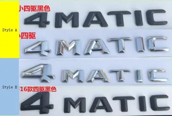 

1X New Car Styling 4Matic 3D Black Silver Rear Boot Badge Emblem LOGO