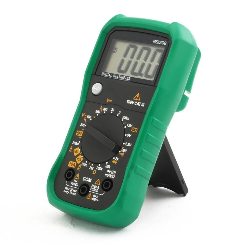 MASTECH MS8239B цифровой мультиметр с ЖК дисплеем Портативный Вольтметр Амперметр