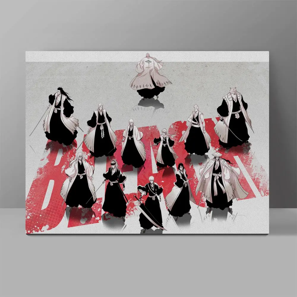 

Bleach The Gotei 13 Wall Pictures Anime Manga Canvas Painting Cool Design HD Print Hanging Painting