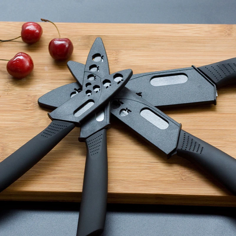 

Kitchen Knives Ceramic 3"4"5"6"Chef Knife Slicing Fruit Paring Black Cooking Knives Tool with Protect Cover Kitchen Accessories