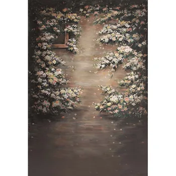 

Vinyl Photography Background Computed Printed White Flower Children Backdrops for Photo Studio CM-6002