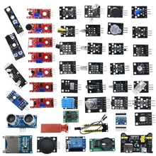 Para arduino 45 en 1 módulos sensores Starter Kit mejor que 37in1 sensor kit 37 en 1 Sensor Kit UNO R3 MEGA2560