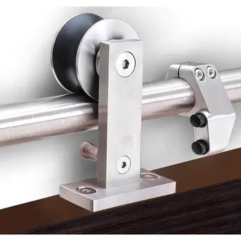 

Sliding barn wood door hardware top mount stainless steel barn door wheel sliding track new hot selling