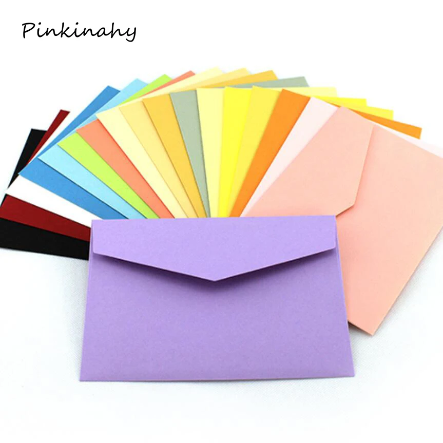 Aliexpress.com : Buy 50Pcs/lot Vintage Retro Small Colored Blank Mini Paper Envelopes Wedding ...