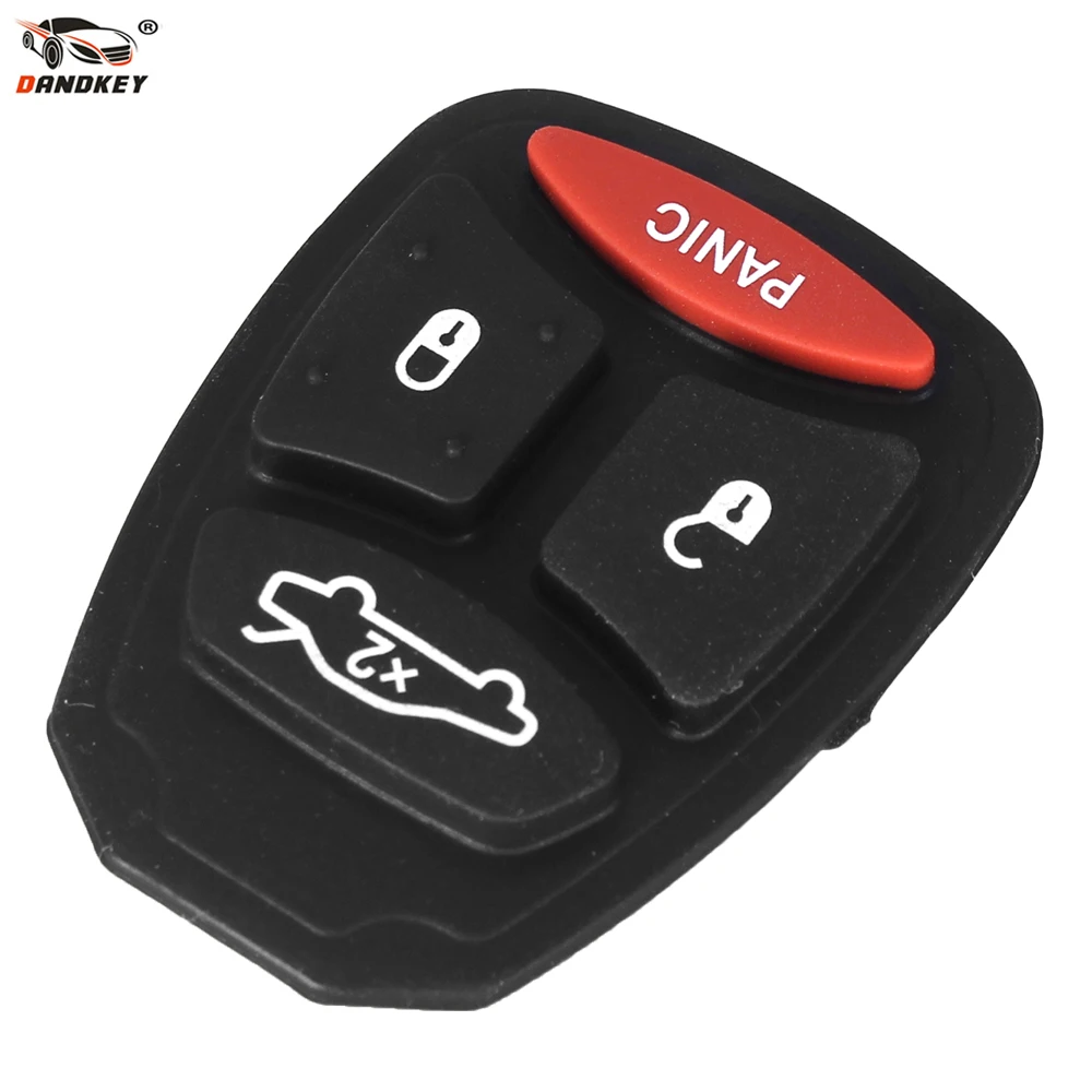 DANDKEY Rubber Button Pad Car Remote 4 3+1 Buttons Key FOB For Chrysler Aspen Dodge Durango Magnum Charger Ram For Jeep