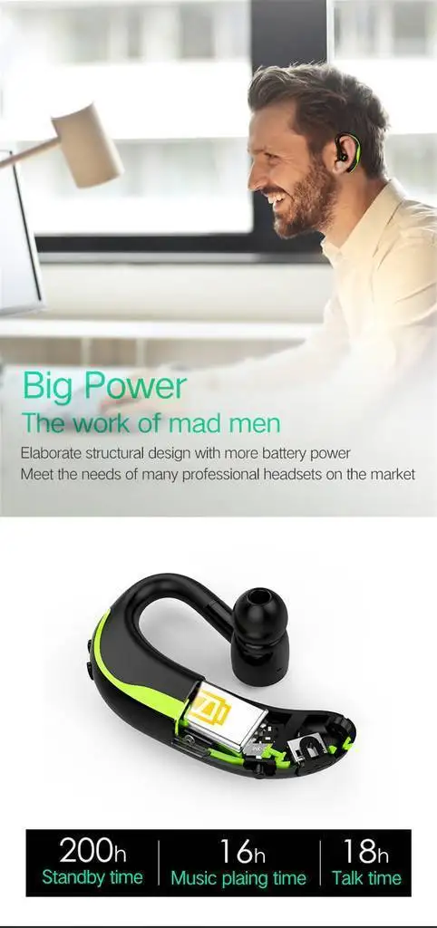 Беспроводная стерео Bluetooth гарнитура HandFree музыкальный наушник с шумоподавлением