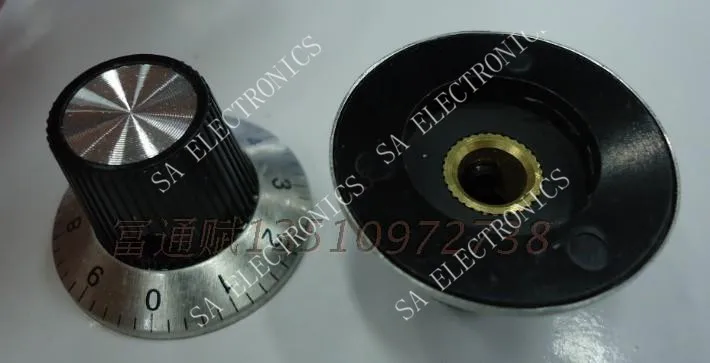 

[BELLA]Potentiometer knob cap band switch knob with scale digital C2 lock screw 29 * 18MM bore 6MM--100PCS/LOT