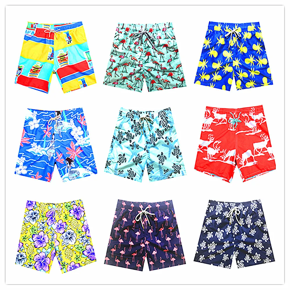 200 Colors 2018 Brand BREVILE PULLQUIN Board Shorts Swimwear Men Bermuda Vilebre Turtle Beach Short Male Swimsuit 100% Quick Dry