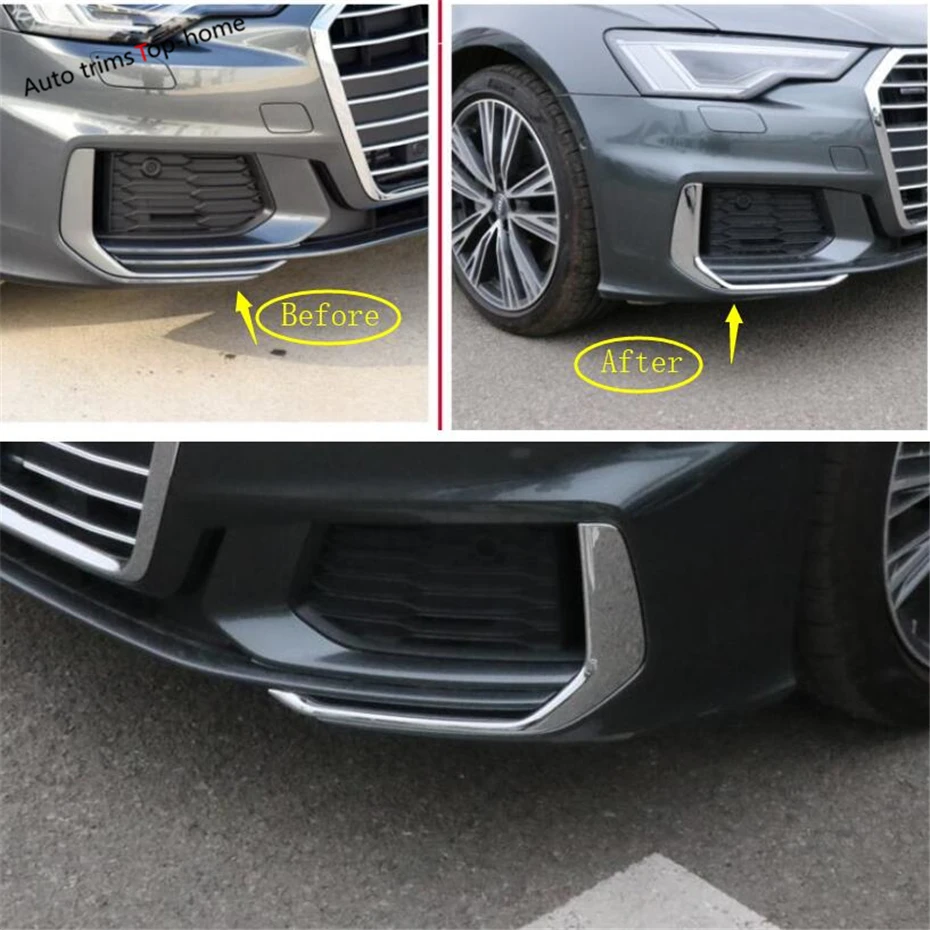 Передние противотуманные фары Yimaautotrims лампа веко крышка для бровей отделка Audi A6 C8