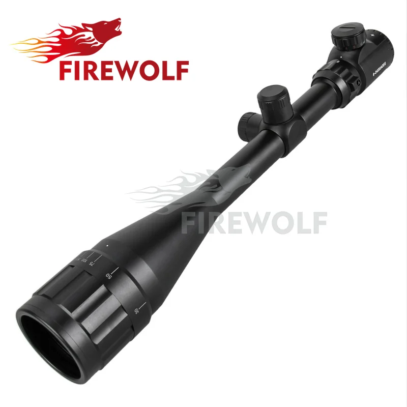 

free shipping 6-24x50 AOE Riflescope R&G illuminated Riflescope Reticle Shotgun Rifle sniper Scope for hunting