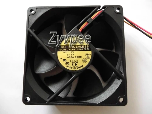 ADDA 9025 AD0912LB-A72GL 12V 0.13A 3Wire Cooling Fan