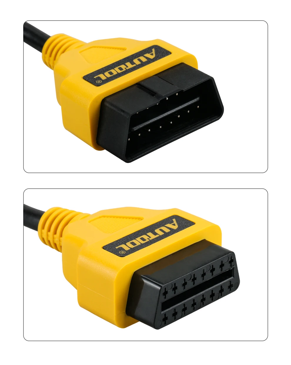 automobile exhaust gas analyzer AUTOOL OBD2 16Pin Extension Cable 1.5m Car OBD Connect Extend Adapter Wire ELM327 OBD II OBD2 Extension Connector Cord best automotive engine analyzer