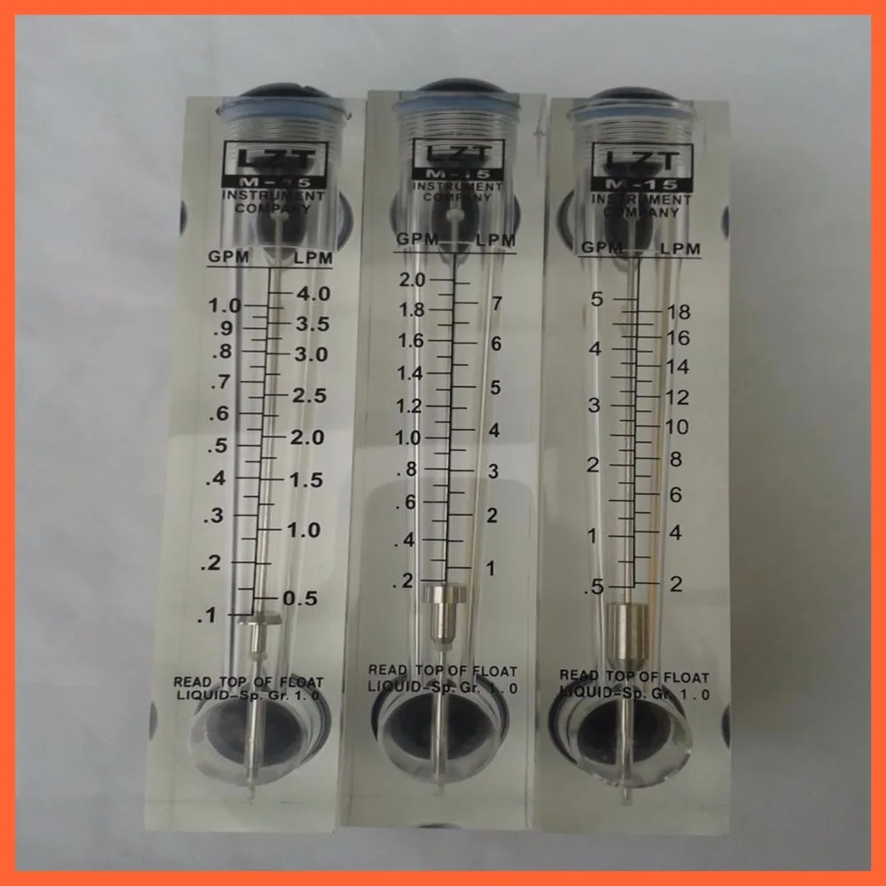 

LZT-15M 0.1-1GPM Square Panel tye water Flowmeter Flow Meter rotameter LZT15M Tools Flow Measuring With regulating valve