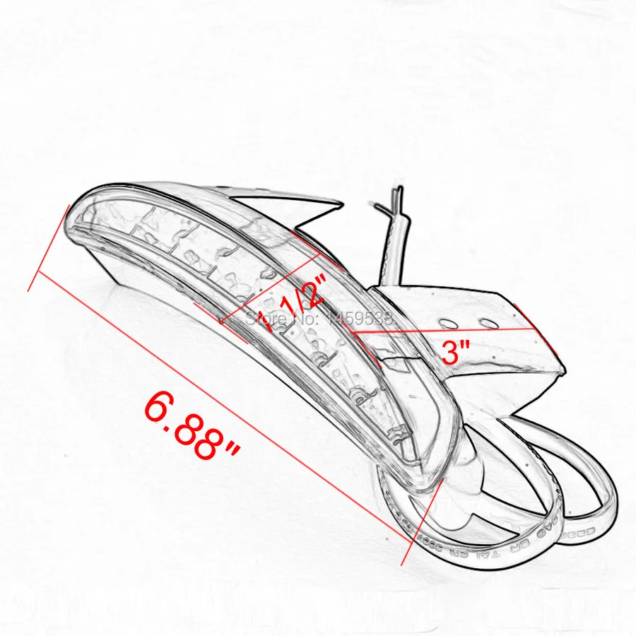 Обрезанный край щитка светодиодный задний тормоз ходовой свет и сигнал поворота подходит для Harley Железный ночник Sportster XL883 1200 48 на заказ