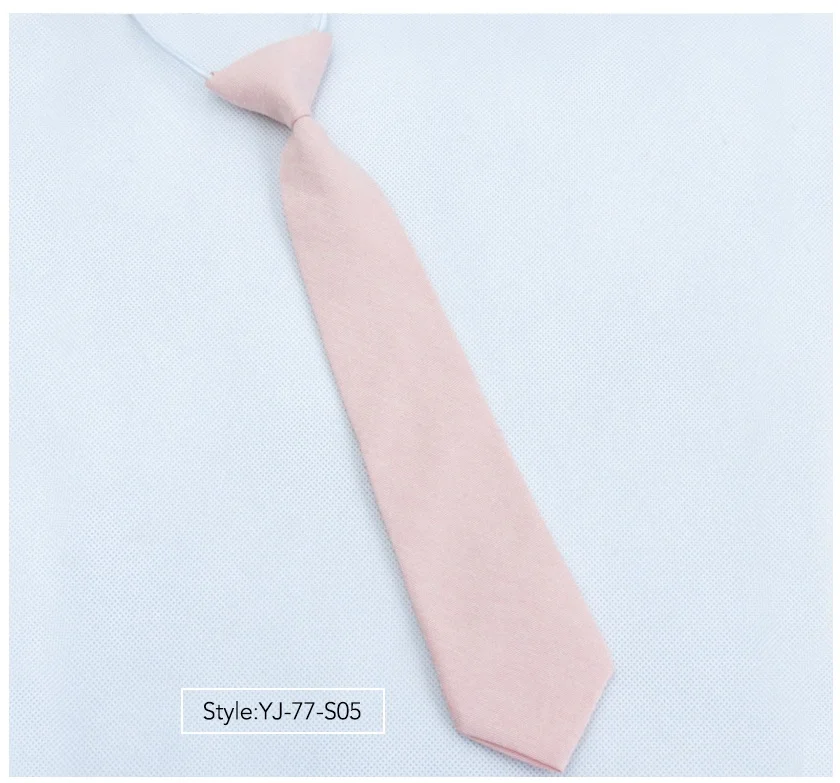 Галстуки для детей, хлопковый однотонный качественный галстук для шеи, для мальчиков и девочек, для студентов, Детский галстук, для выступлений, фотографии, выпускного, церемонии, подарок - Цвет: YJ-77-S05