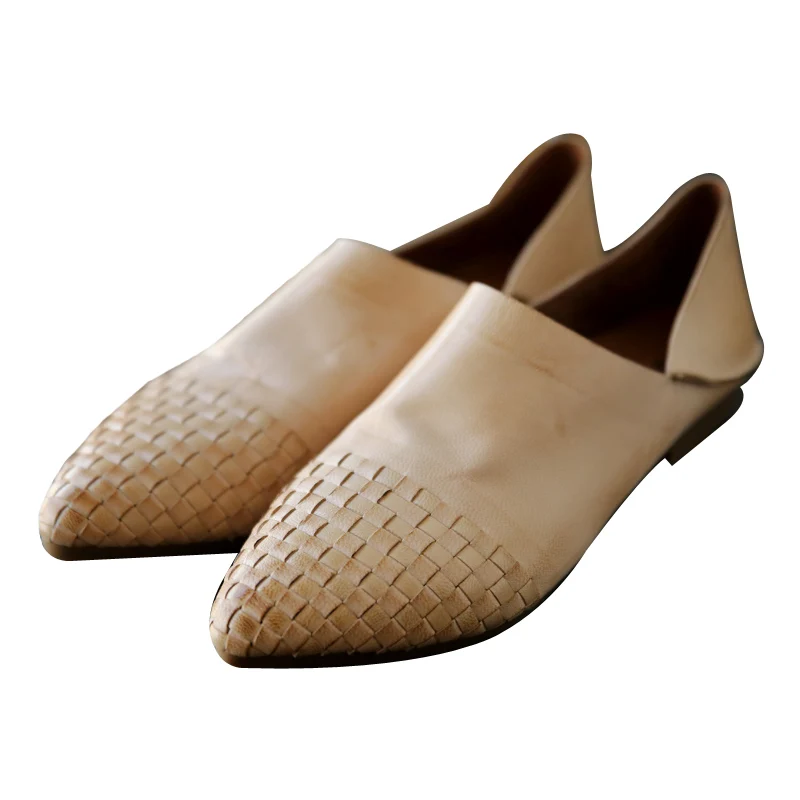 En Abricot Automne appricot Chaussures Ballerines 2018 Beige Semelle Slip Beige Pointu Casual Actmdall Cuir Printemps Femmes On Appartements Caoutchouc q5UI6
