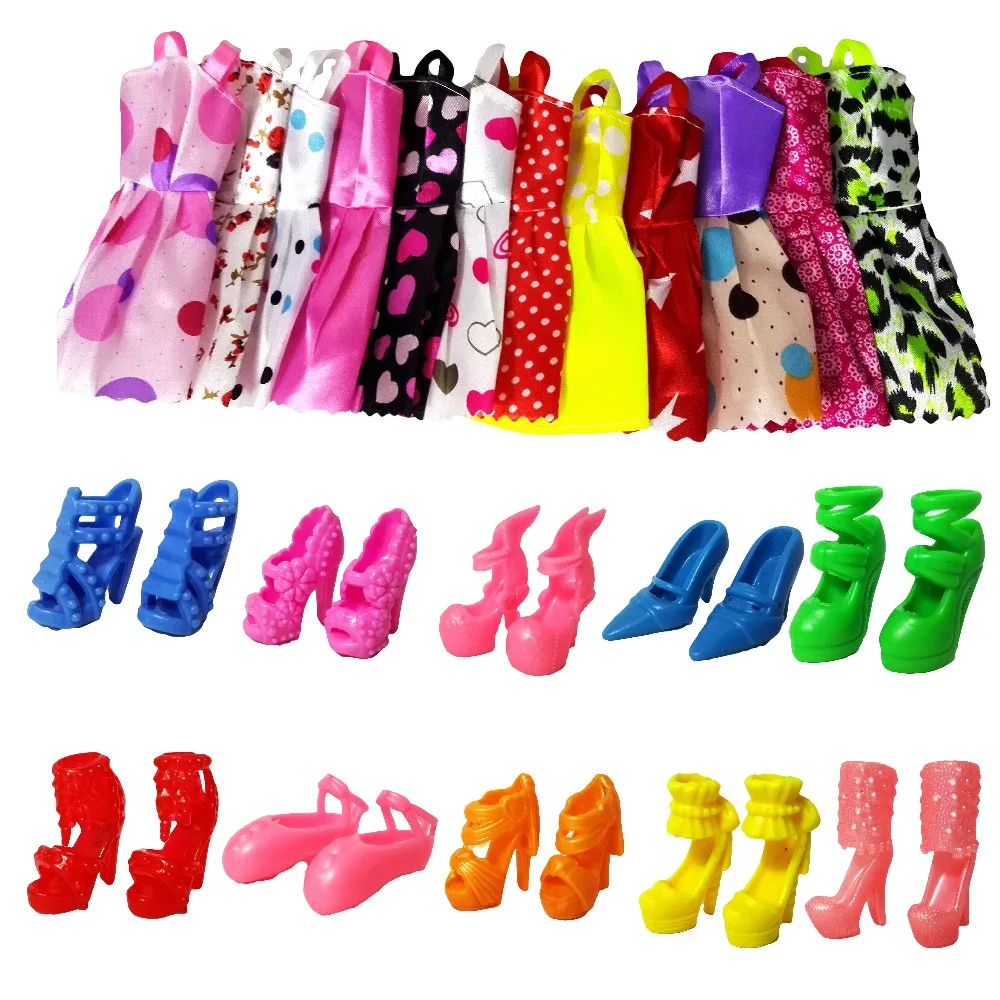 new 20 PCS set Handmade Party 12 Clothes Fashion Mixed style Dress 8 Pair font b