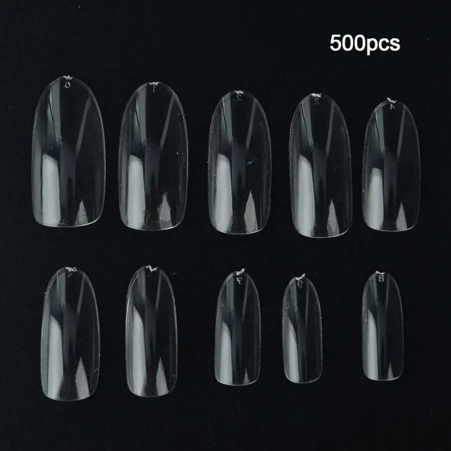 500pcs Super Thin Traceless False Nail Tips Full Coverage Round DIY Decoration Press On Nails | Красота и здоровье